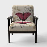 Red Farmhouse Butterfly Farmhouse Accent Chair
