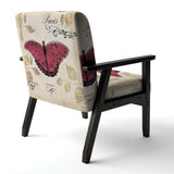 Red Farmhouse Butterfly Farmhouse Accent Chair