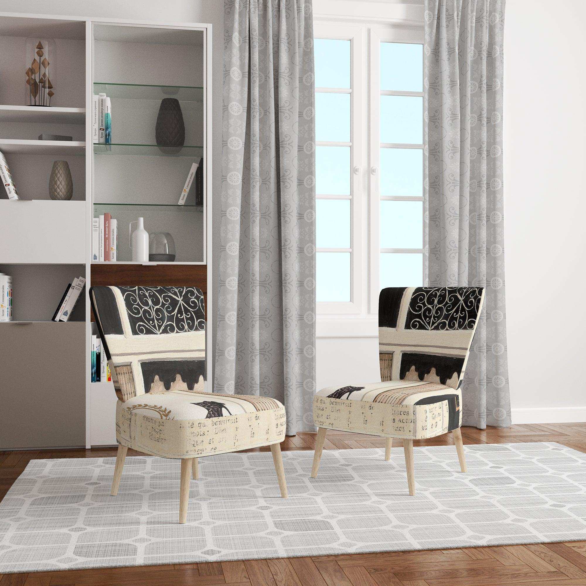 Paris Diva Shoes Painting Fashion Accent Chair