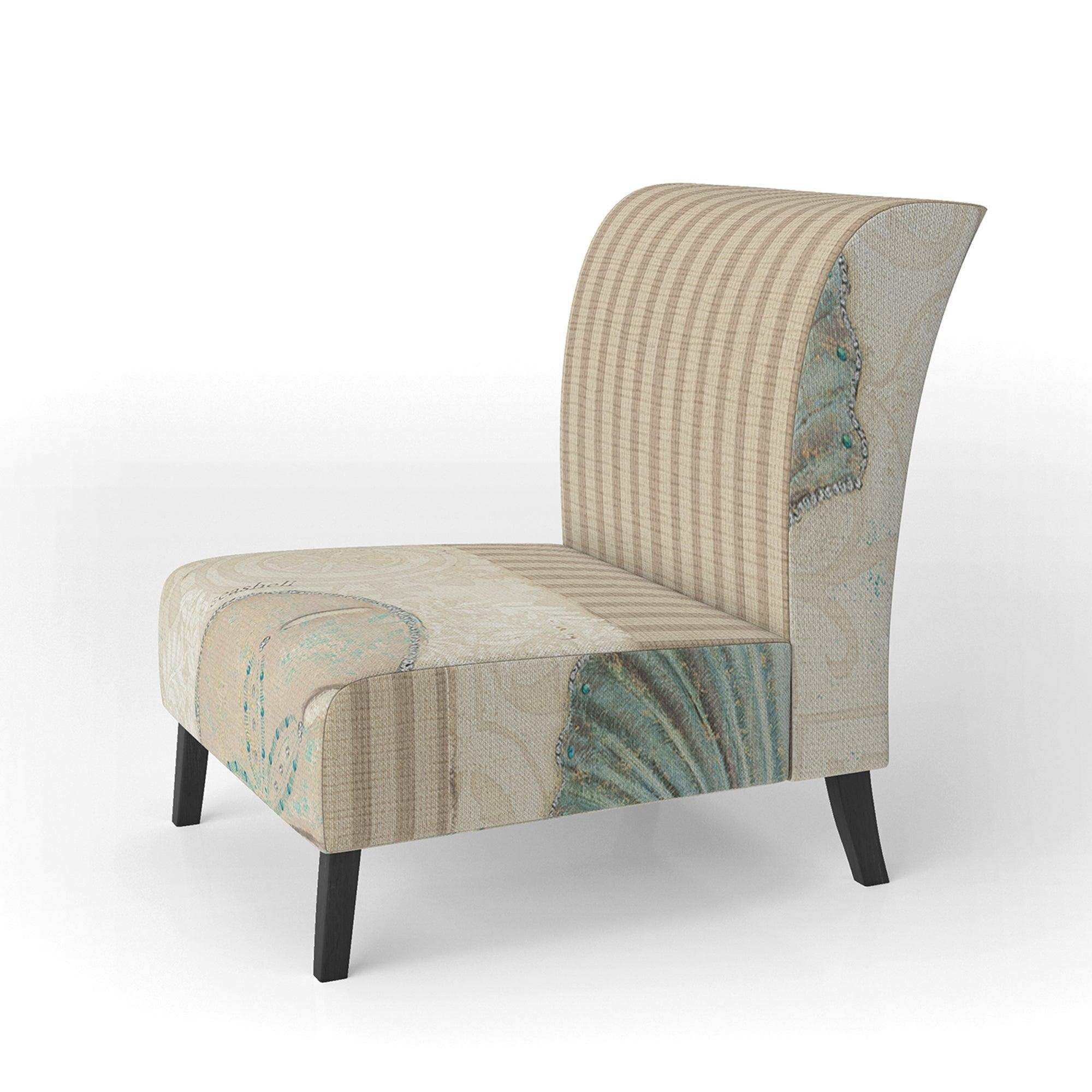 Beach Treasures Collage I Traditional Accent Chair