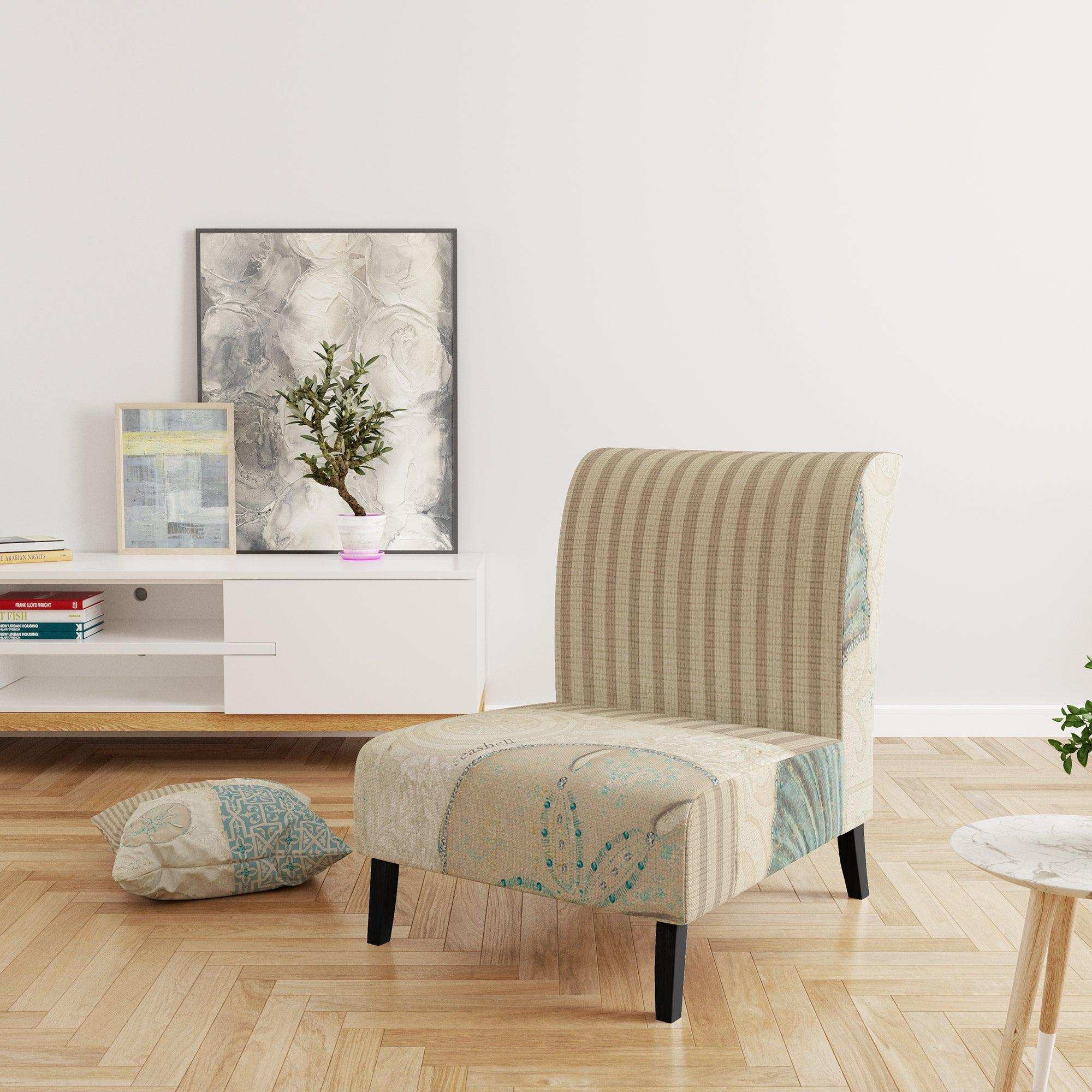 Beach Treasures Collage I Traditional Accent Chair