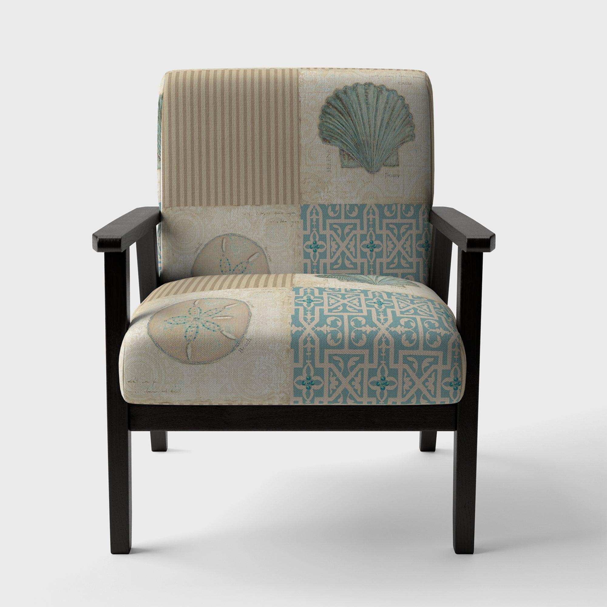 Beach Treasures Collage I Traditional Accent Chair