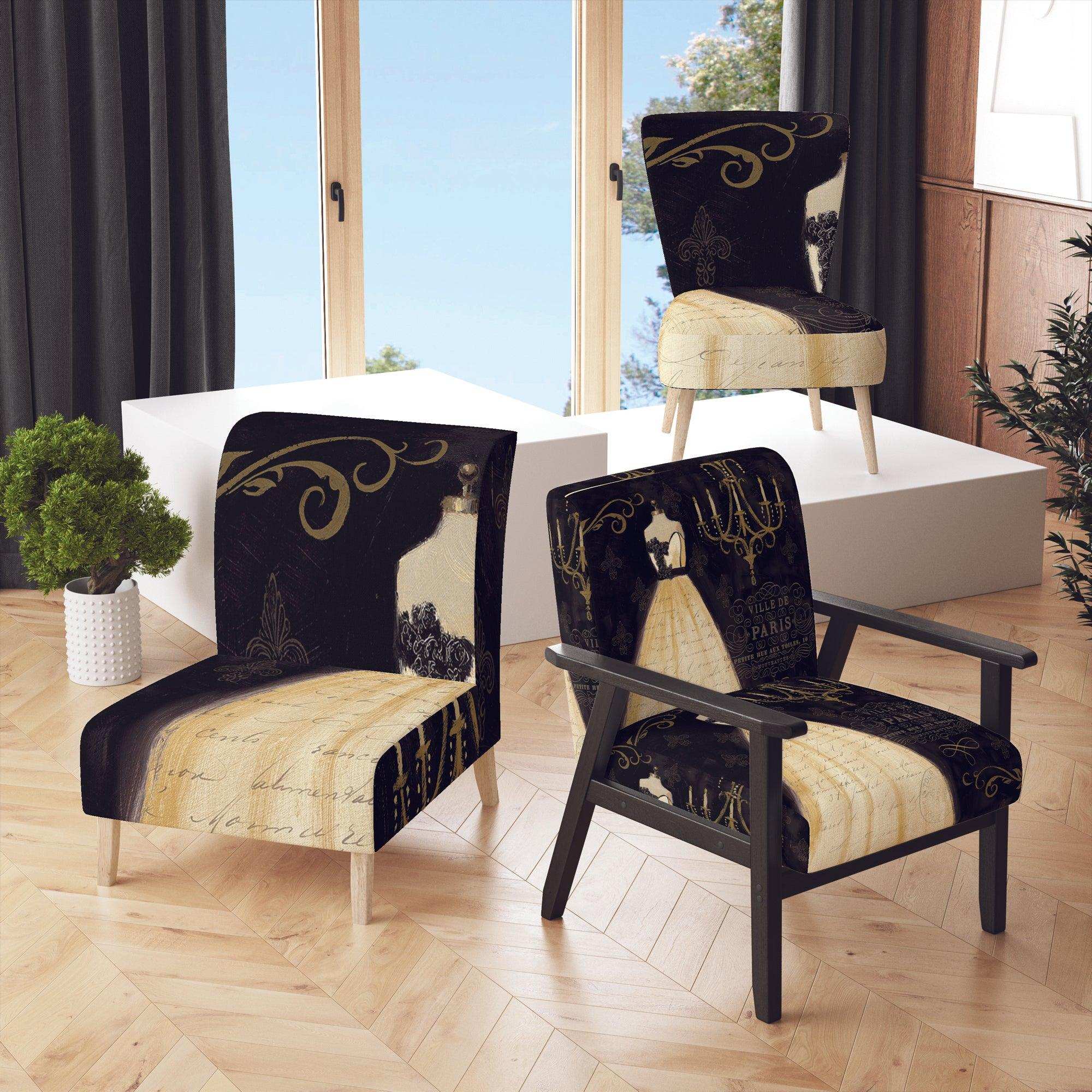 French chandeliers Couture III Fashion Accent Chair