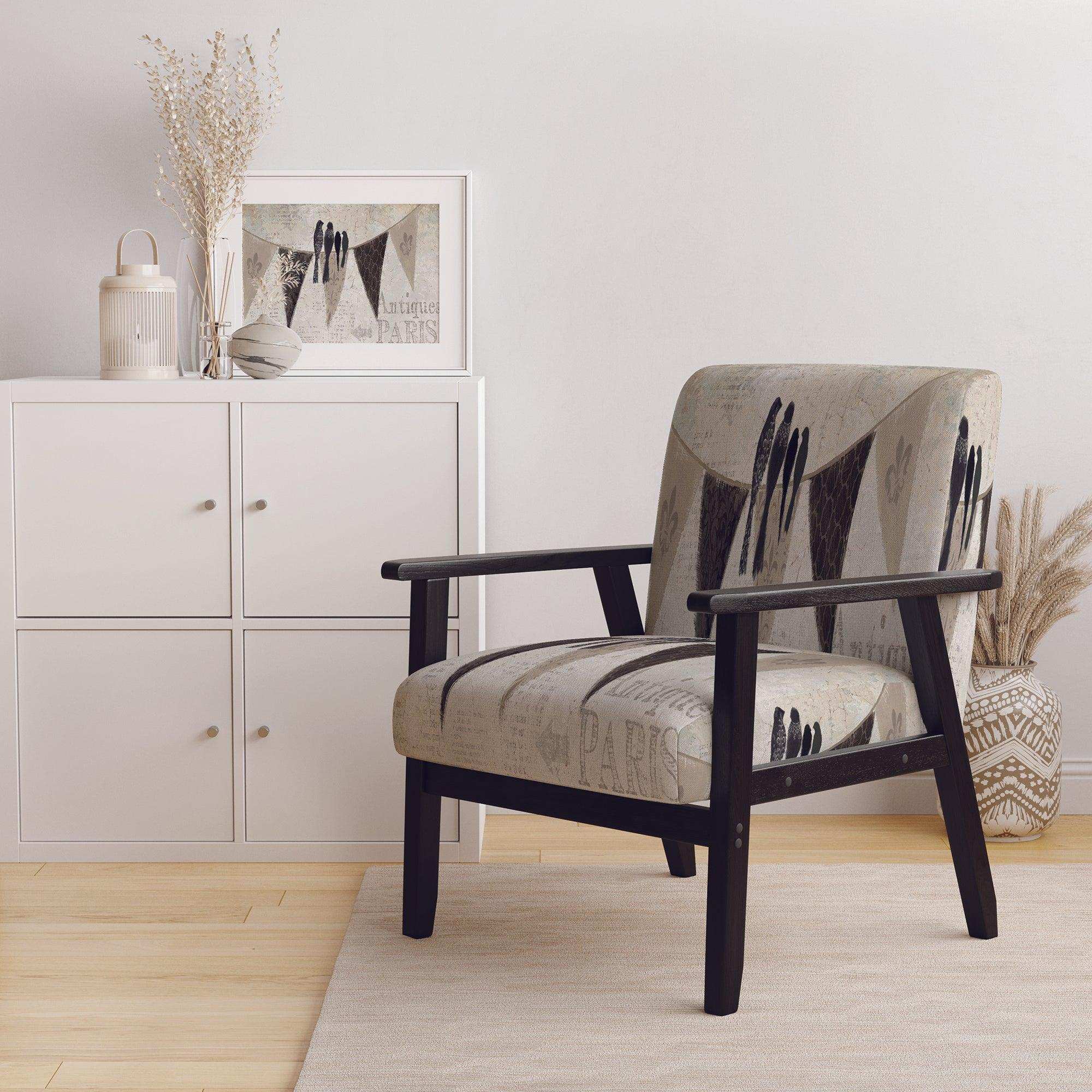 French Bird Flea Market III Farmhouse Accent Chair