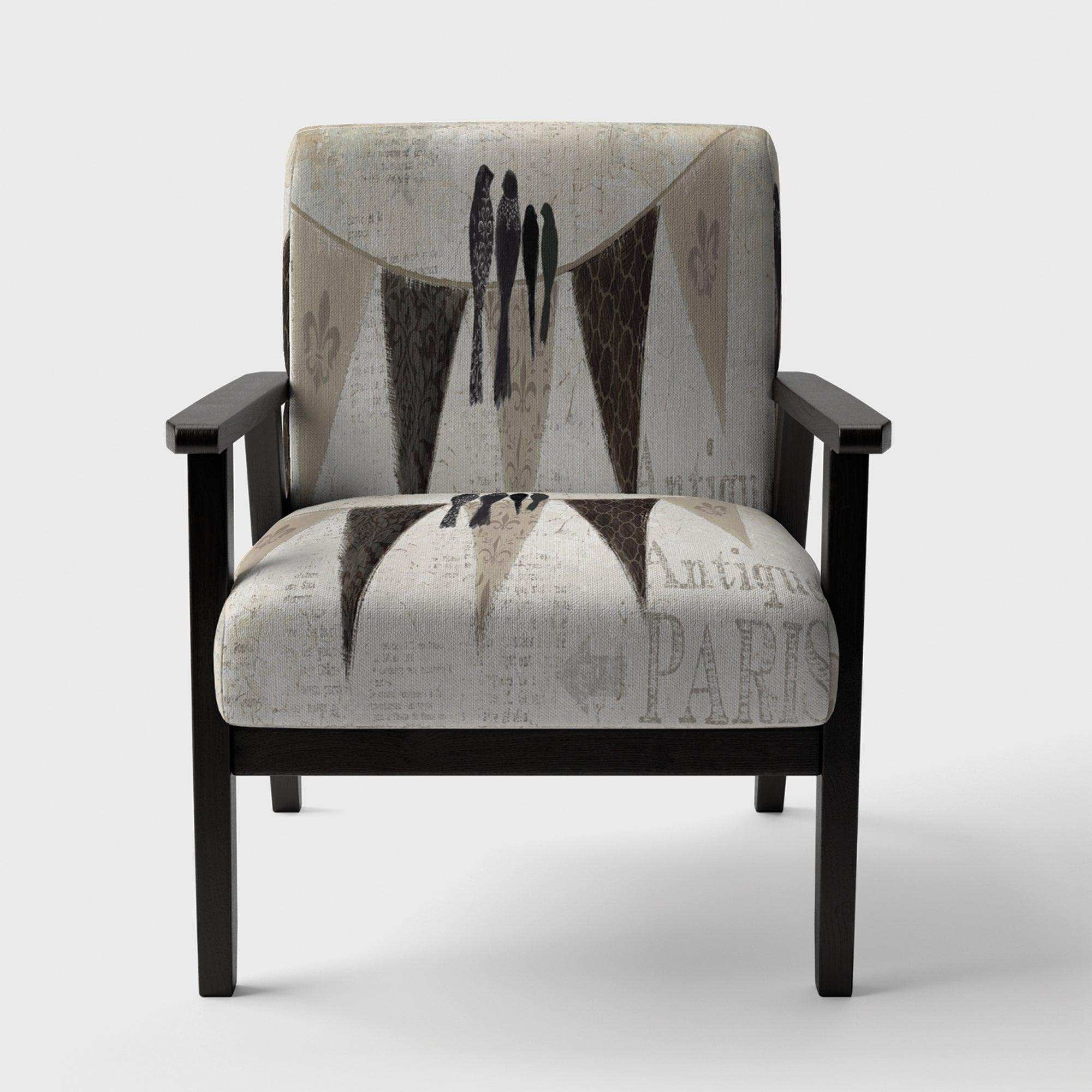 French Bird Flea Market III Farmhouse Accent Chair