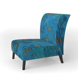 Blue Underwater Lake leaves I Nautical & Coastal Accent Chair