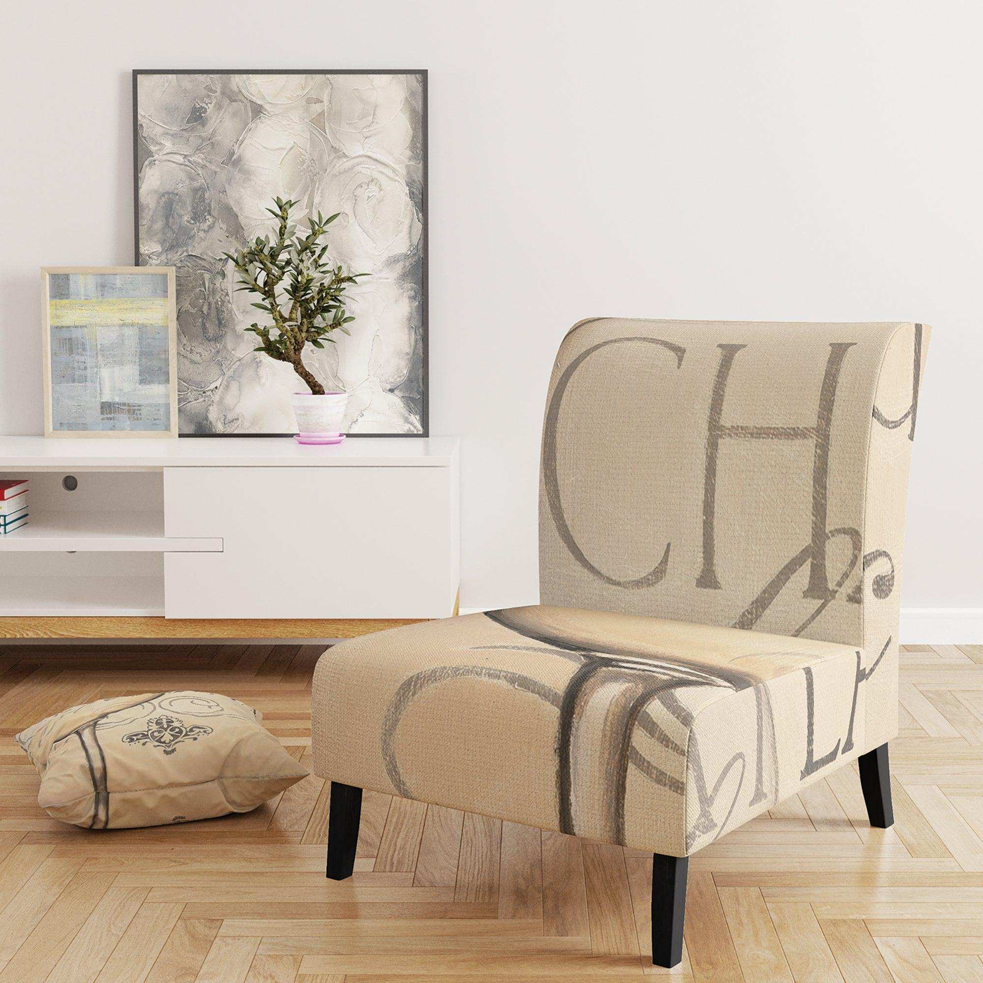 French Chateau White Wine II Food and Beverage Accent Chair