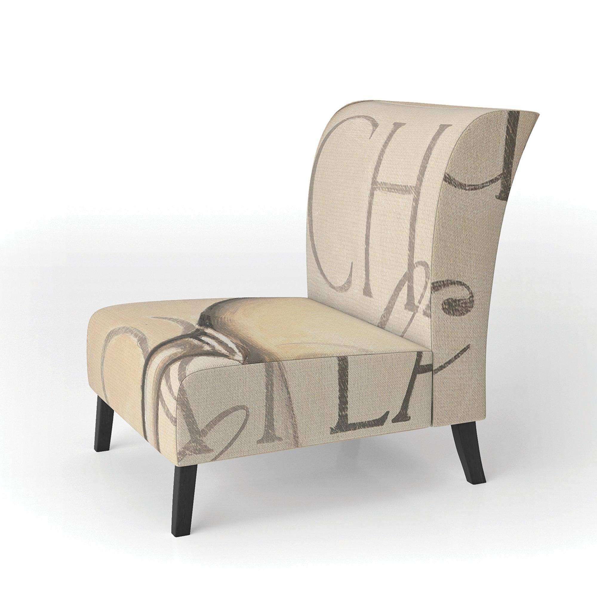 French Chateau White Wine II Food and Beverage Accent Chair