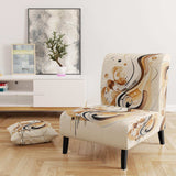 Brown And Black Movement IV- Upholstered Accent Chair