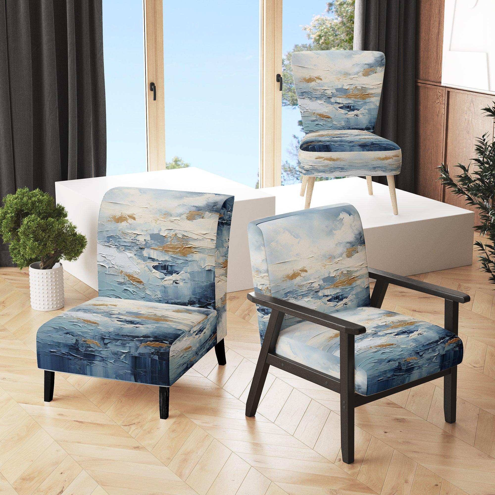 Beach Scandinavian Solitude III- Upholstered Accent Chair