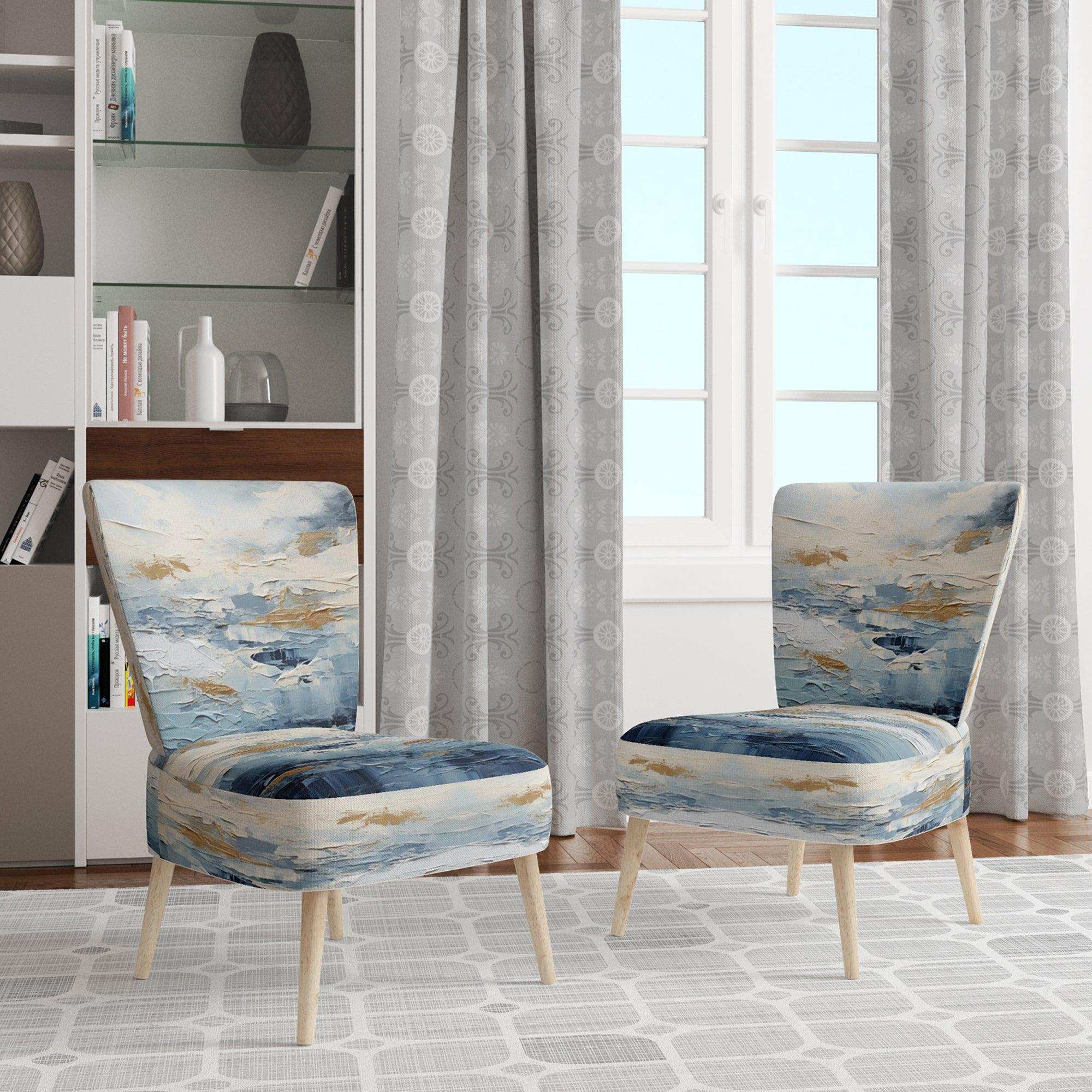 Beach Scandinavian Solitude III- Upholstered Accent Chair