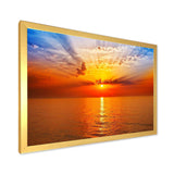 Orange Sea Sunrise under Blue Sky
