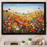 Colorful Wildflowers Meadow Blooms I - Floral Canvas Wall Art