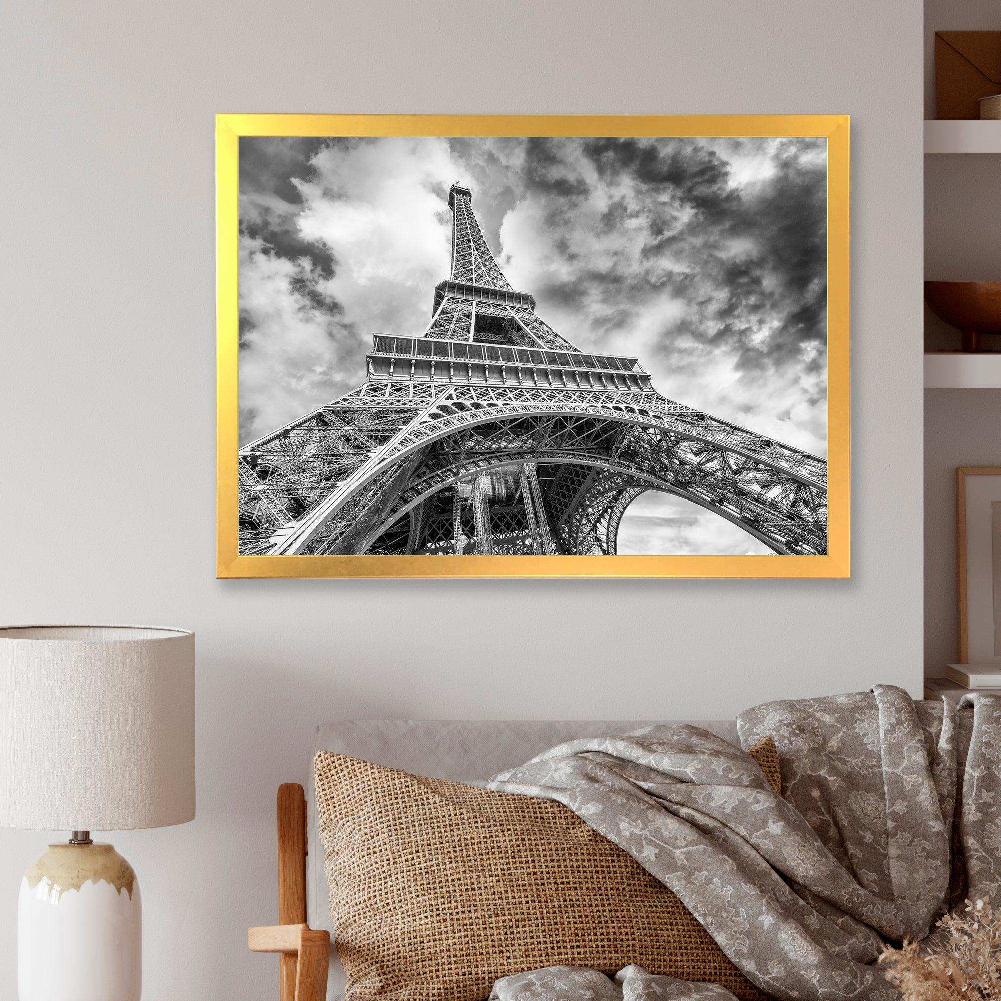 Black and White View of Paris Paris Eiffel Tower