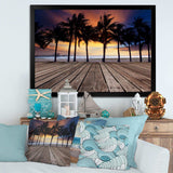 Old Wood Terrace on Sea Beach