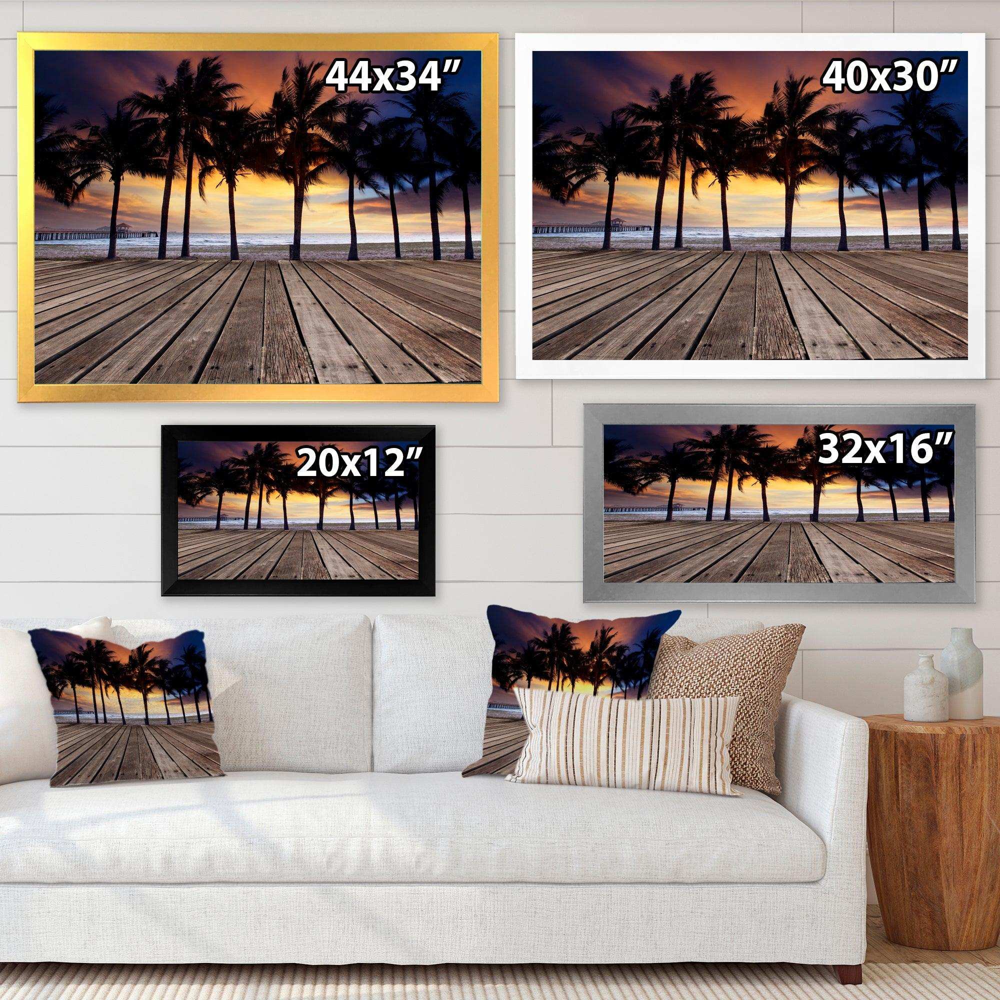 Old Wood Terrace on Sea Beach