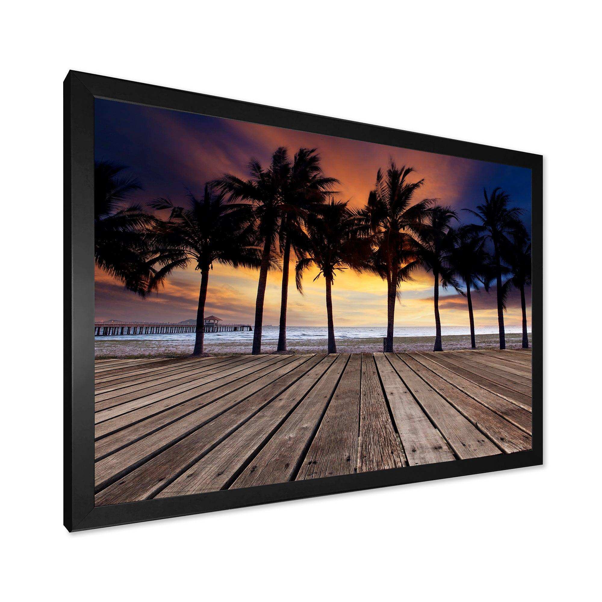 Old Wood Terrace on Sea Beach