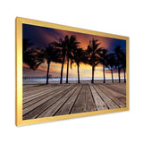 Old Wood Terrace on Sea Beach