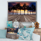 Old Wood Terrace on Sea Beach