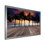 Old Wood Terrace on Sea Beach