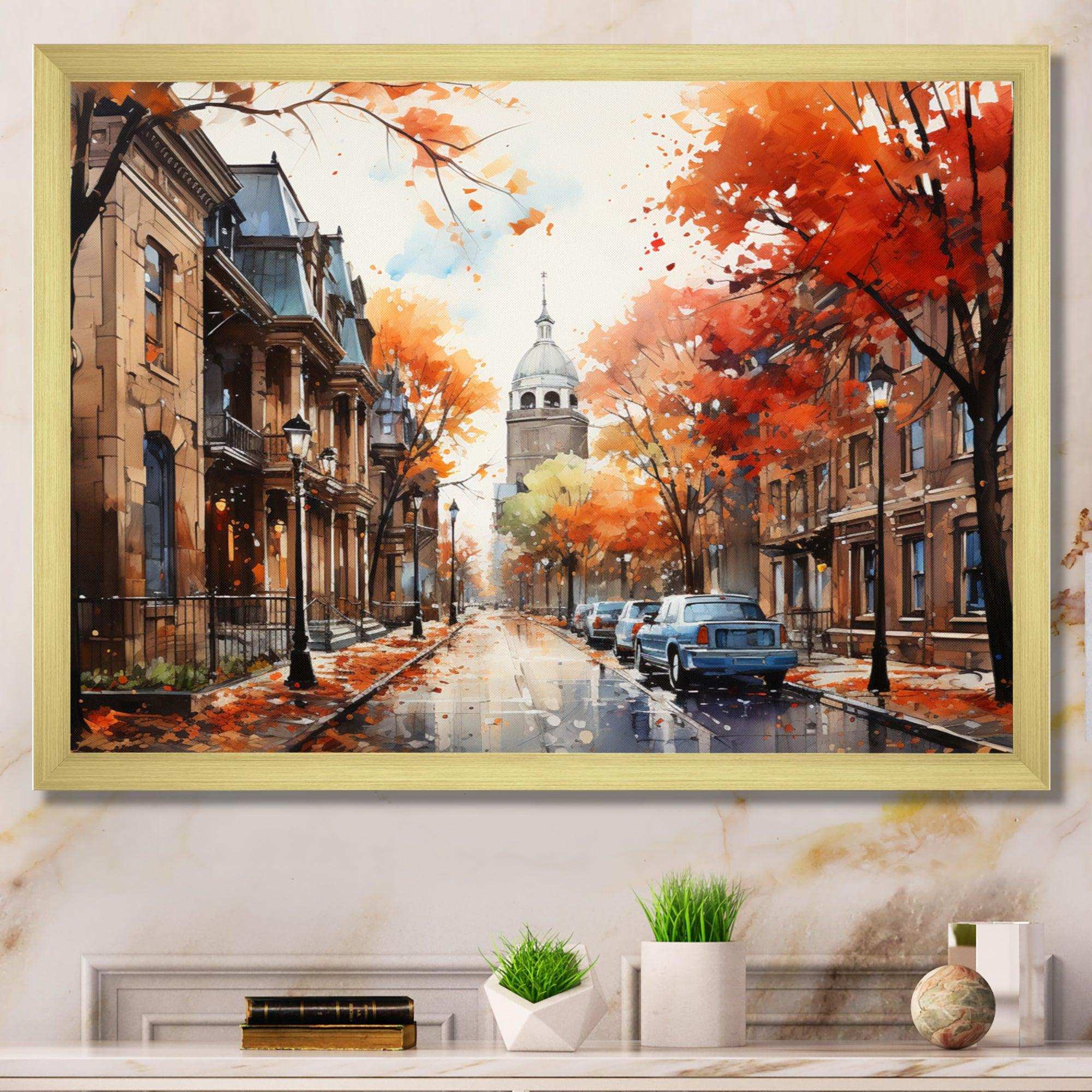 Old Street Boston Views - Cityscapes Canvas Wall Art