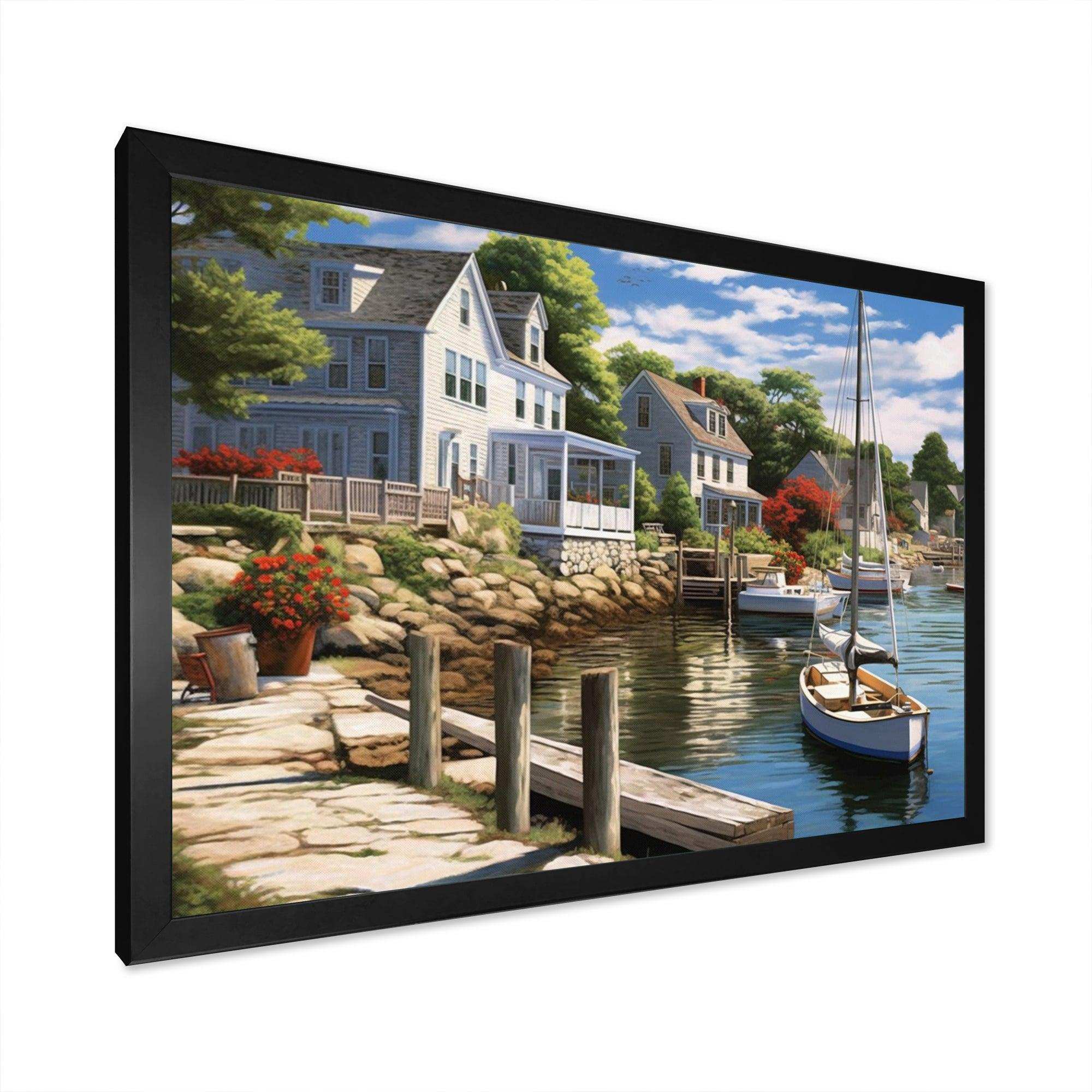 Connecticut'S Port Charm - Landscapes Canvas Wall Art