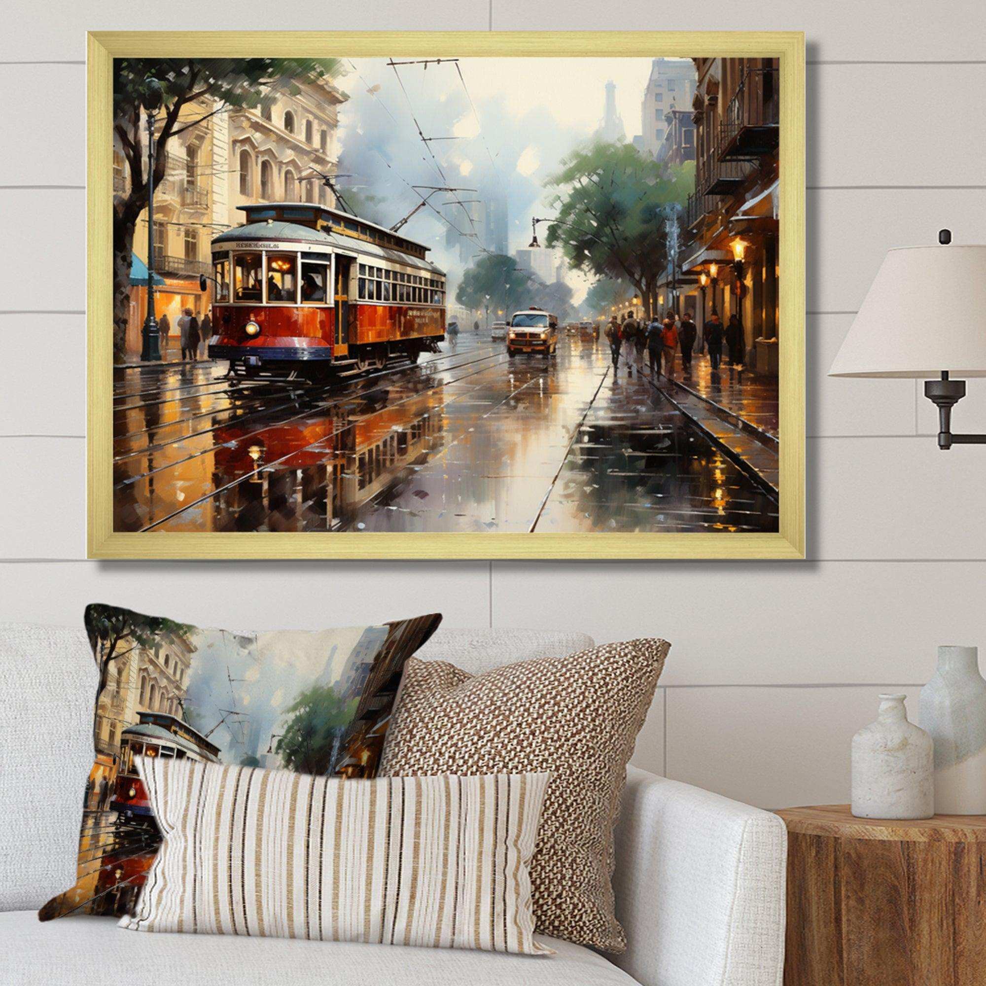 New Orleans Cityscape Comes Alive At Night II - Cityscapes Canvas Wall Art