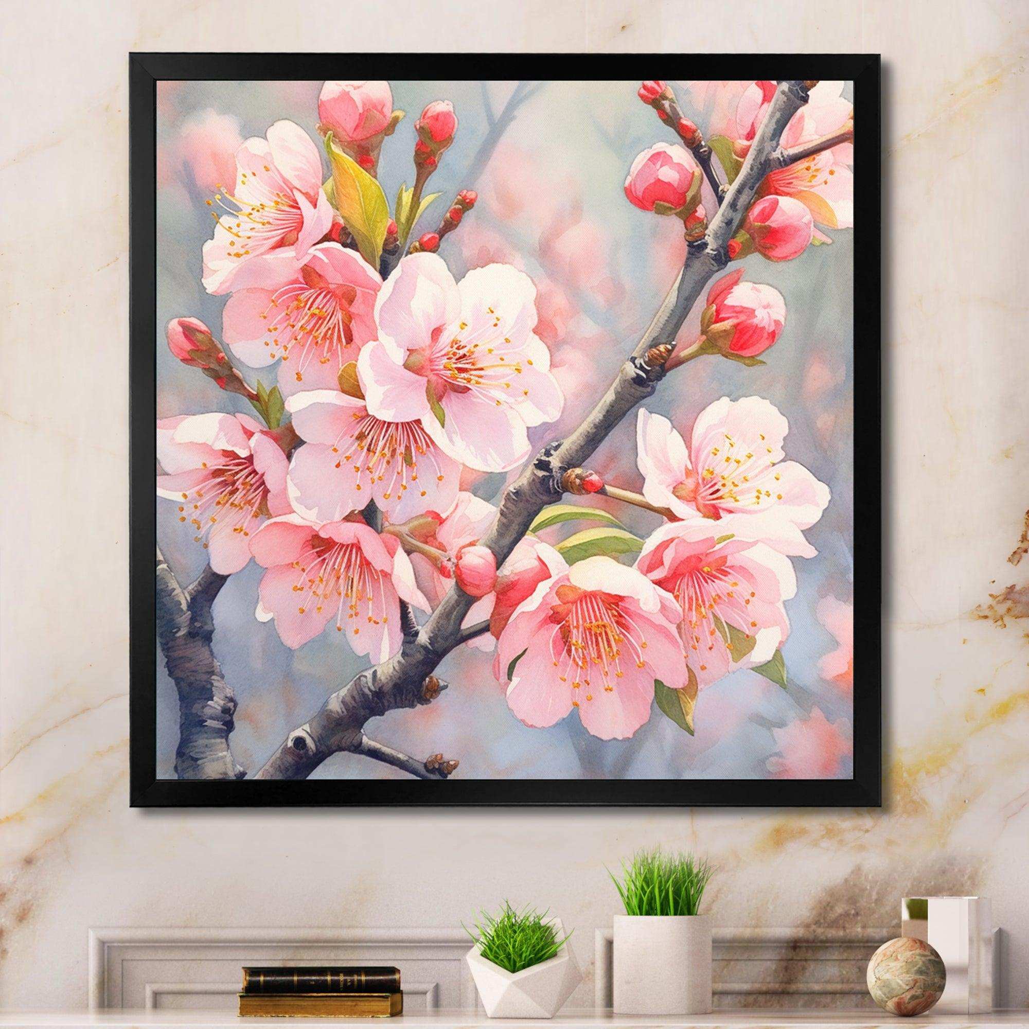 Peach Blossom Bliss II - Floral Canvas Wall Art