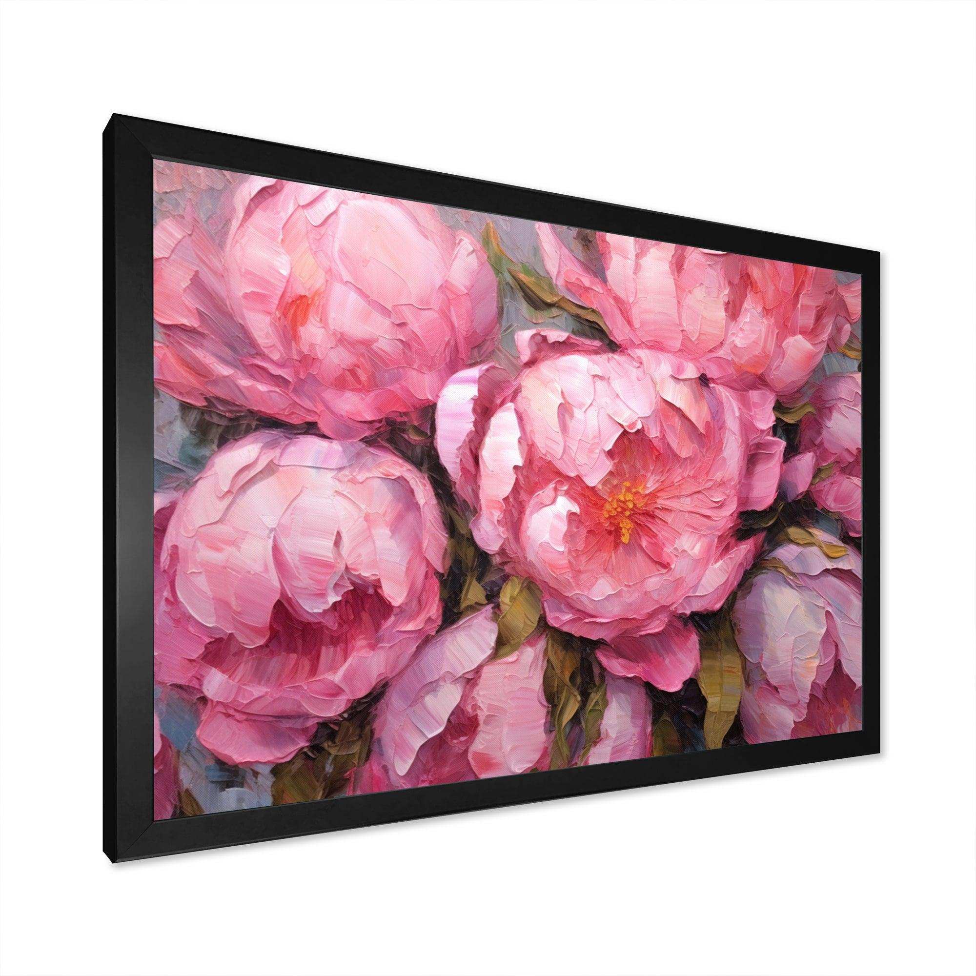 Pink Peony Perfection I - Floral Canvas Wall Art