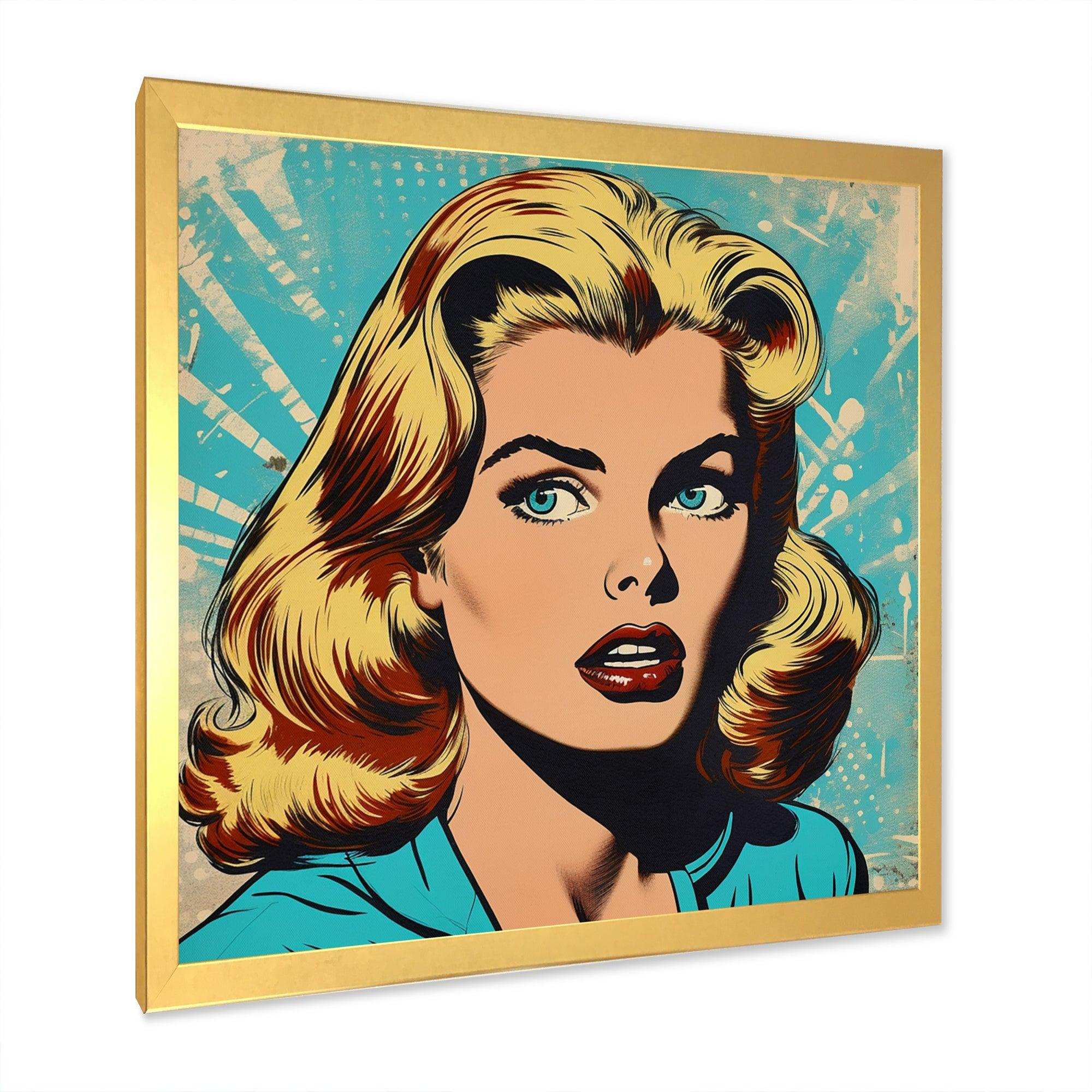 1950S Pop Art Woman Portrait II - People Canvas Wall Art