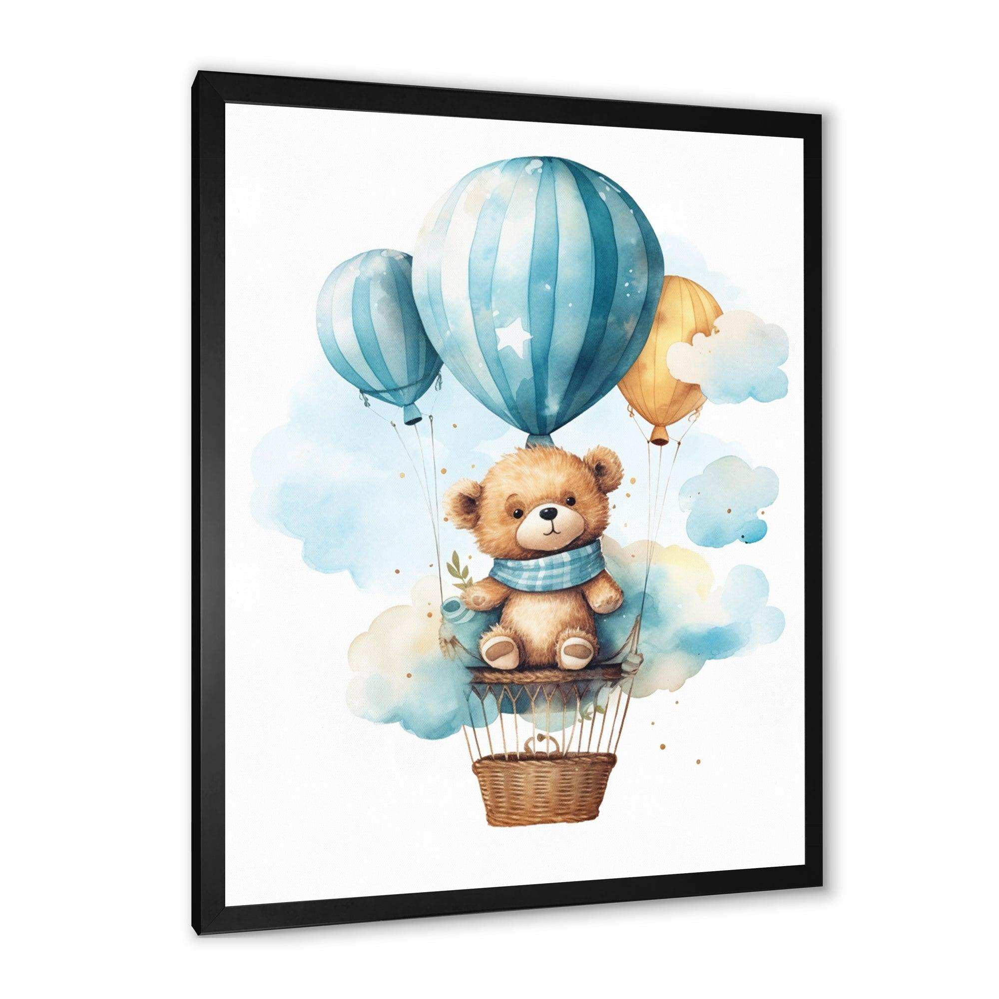 Nursery Bear Cub Children Dreams II - Animals Canvas Wall Art