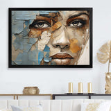 Paint Collage African Woman I - People Canvas Wall Art
