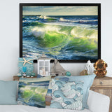 Sunrise and Shining Waves in Ocean