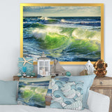 Sunrise and Shining Waves in Ocean