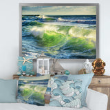 Sunrise and Shining Waves in Ocean