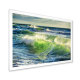 Sunrise and Shining Waves in Ocean