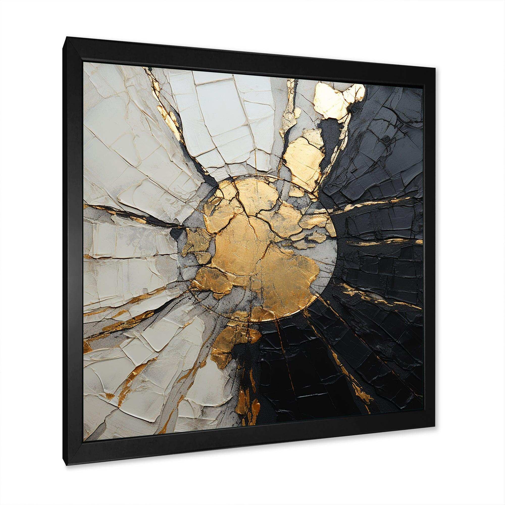 Beige Black Minimalism Poteries - Abstract Canvas Wall Art