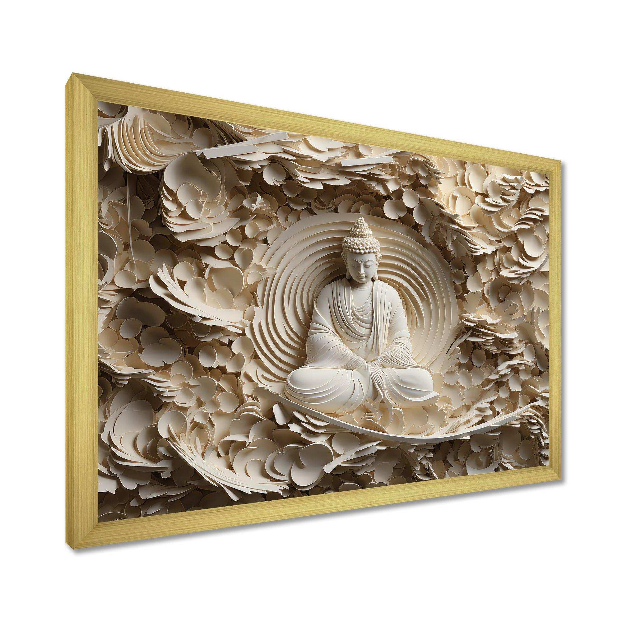 Simple Buddhism Statue I - Spiritual Canvas Wall Art