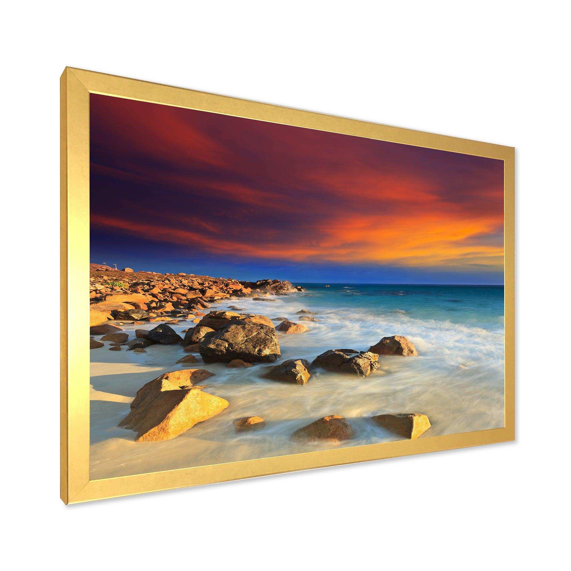 Beach with Stones on Foreground