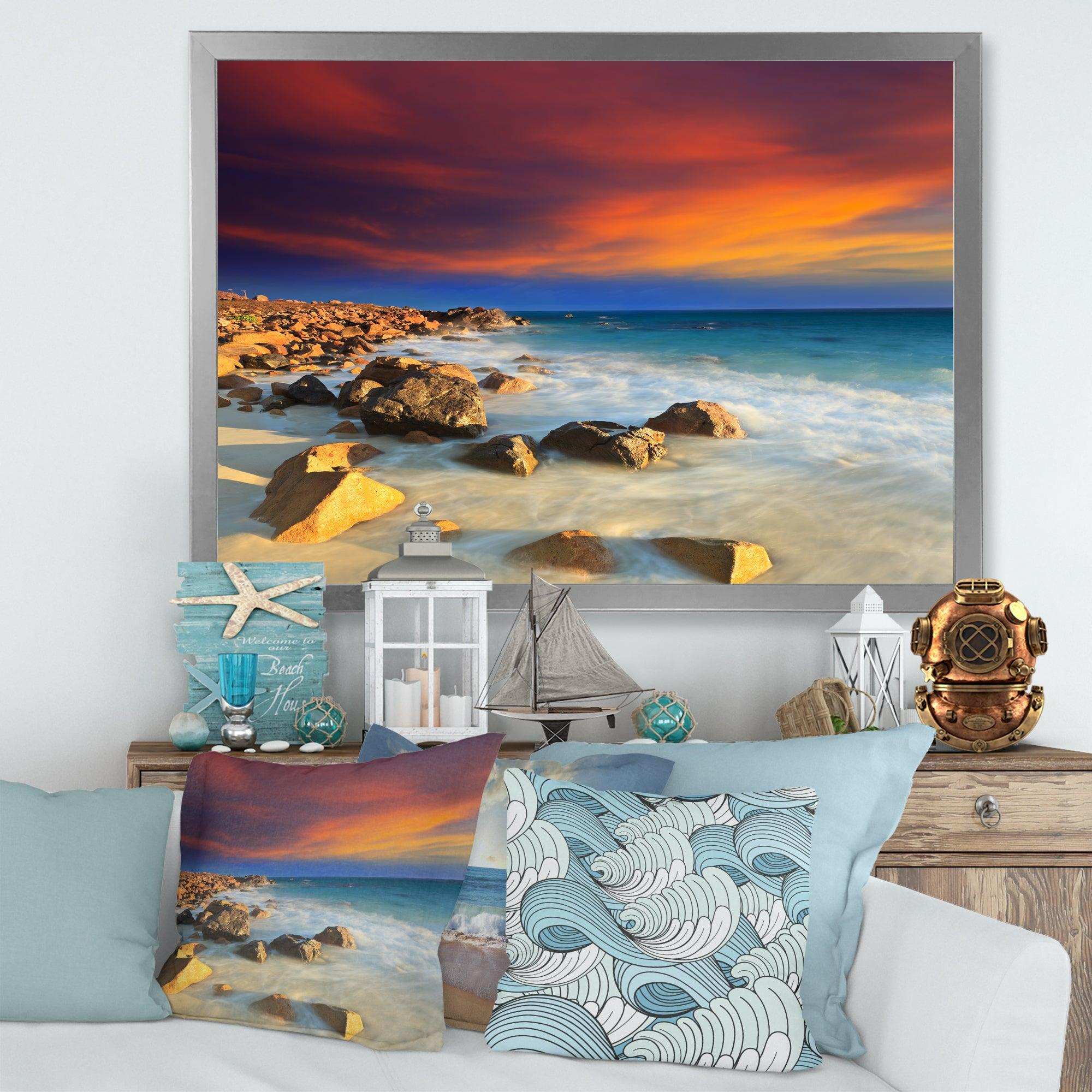 Beach with Stones on Foreground