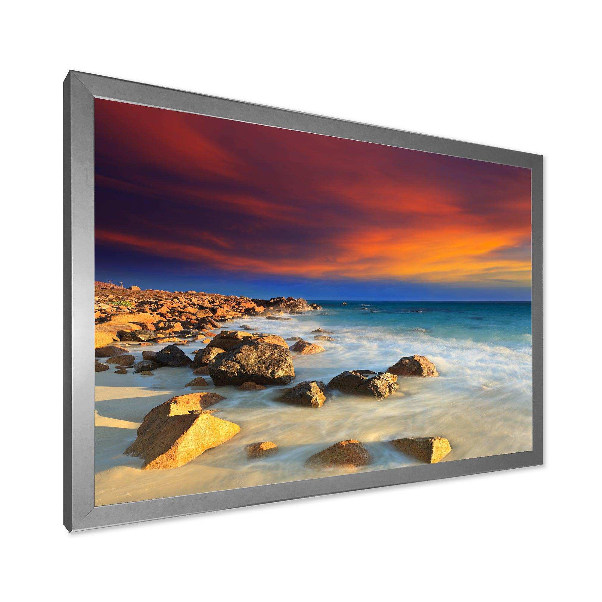 Beach with Stones on Foreground