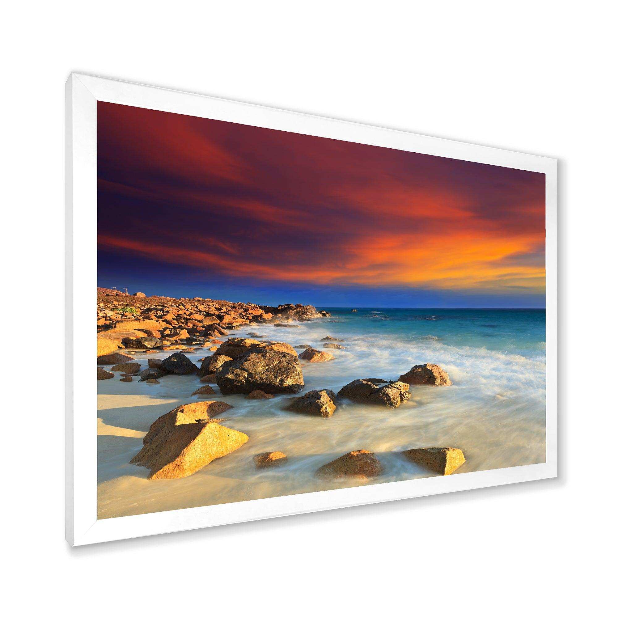 Beach with Stones on Foreground