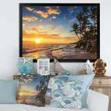Paradise Tropical Island Beach with Palms