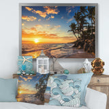 Paradise Tropical Island Beach with Palms
