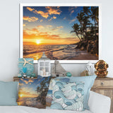Paradise Tropical Island Beach with Palms