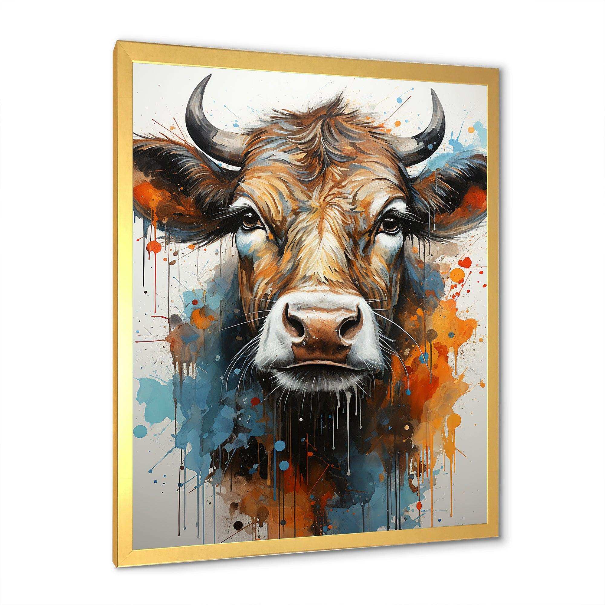 Popart Urban Cow - Animals Canvas Wall Art