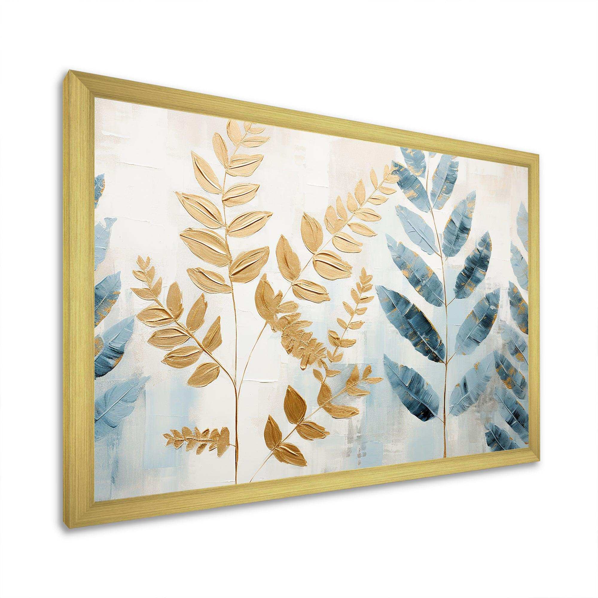 Gold Ferns Silent Getaway VI - Floral Canvas Wall Art