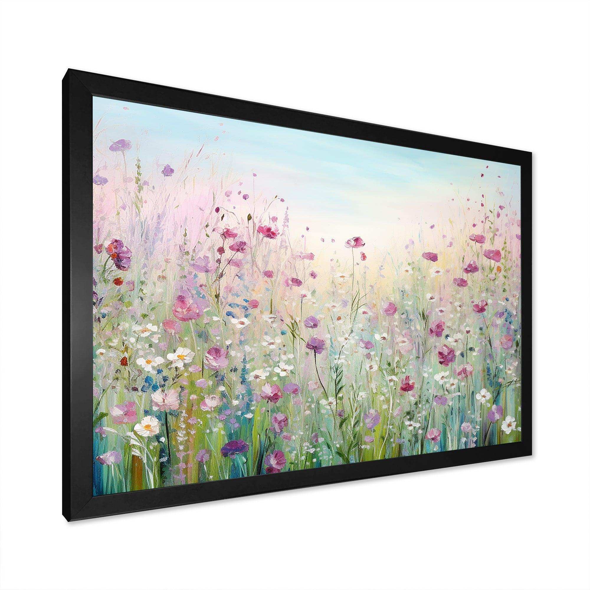 Wild Flowers Meadows - Floral Canvas Wall Art