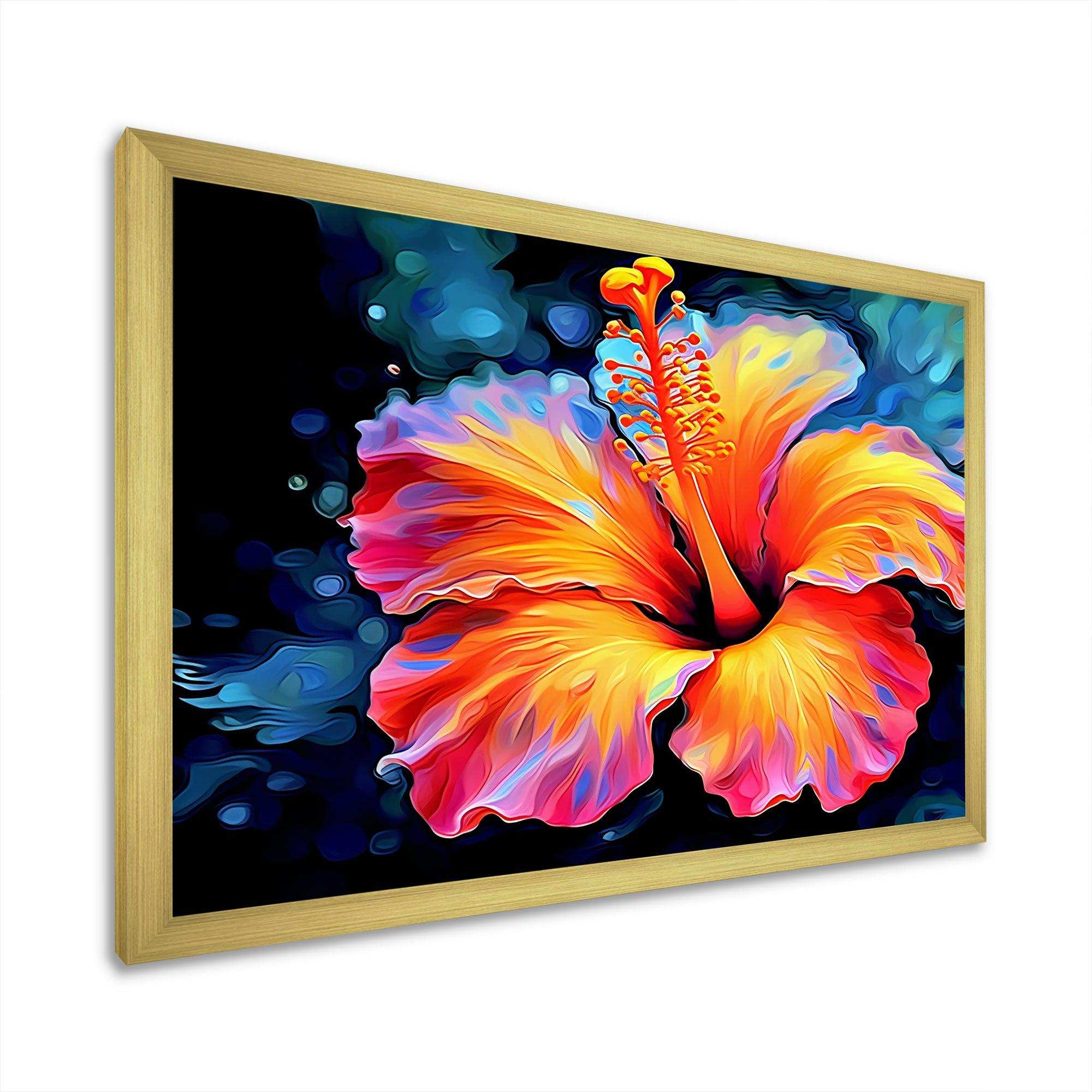 Vibrant Hibiscus In The Tropical Allure - Floral Canvas Wall Art