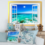 Open Window to Wavy Ocean